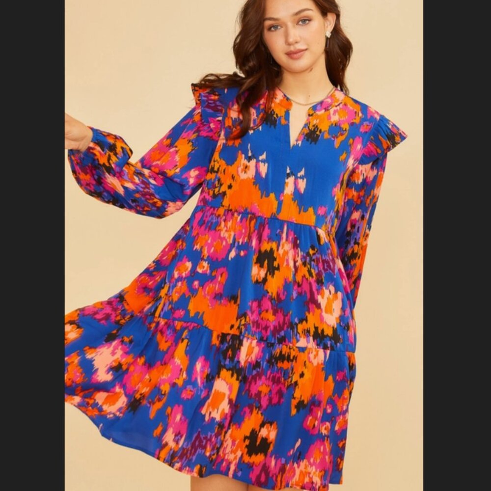 Abstract Royal Frilled Mini